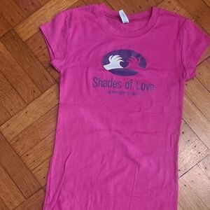 Shades of love cap sleeve t shirt small